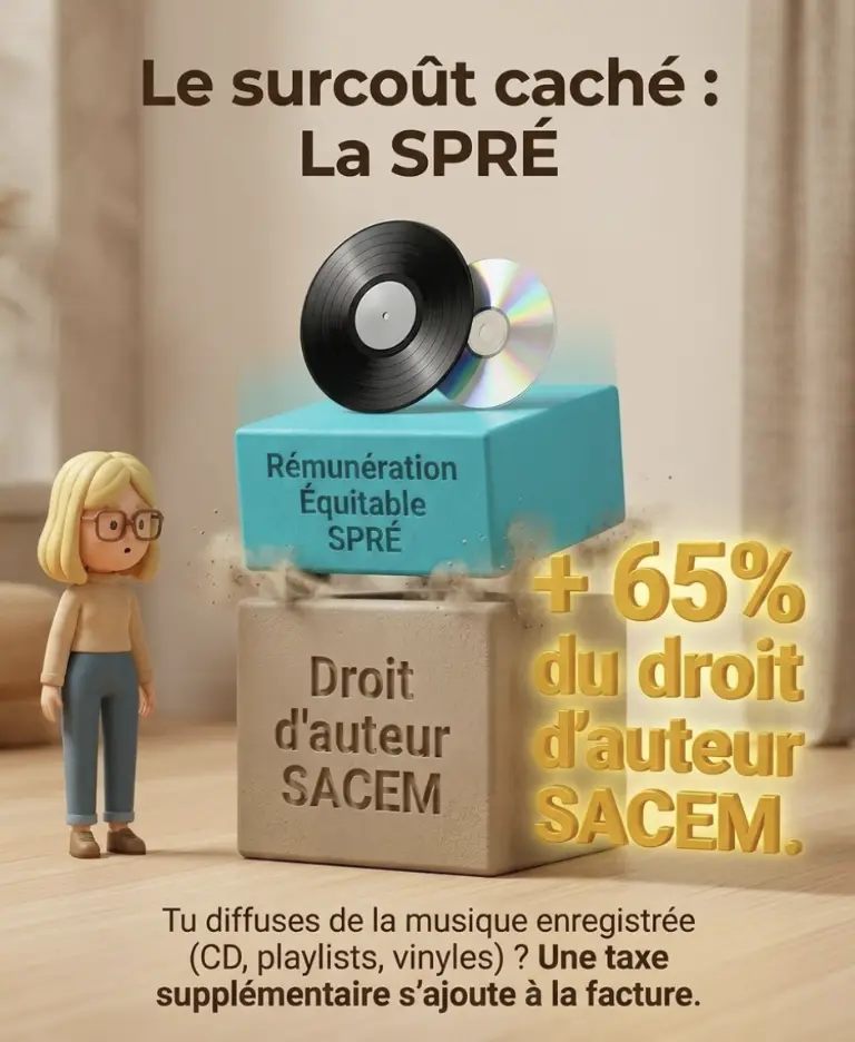 droits SACEM pour gîte et chambre d'hôtes 7 SPRE gite