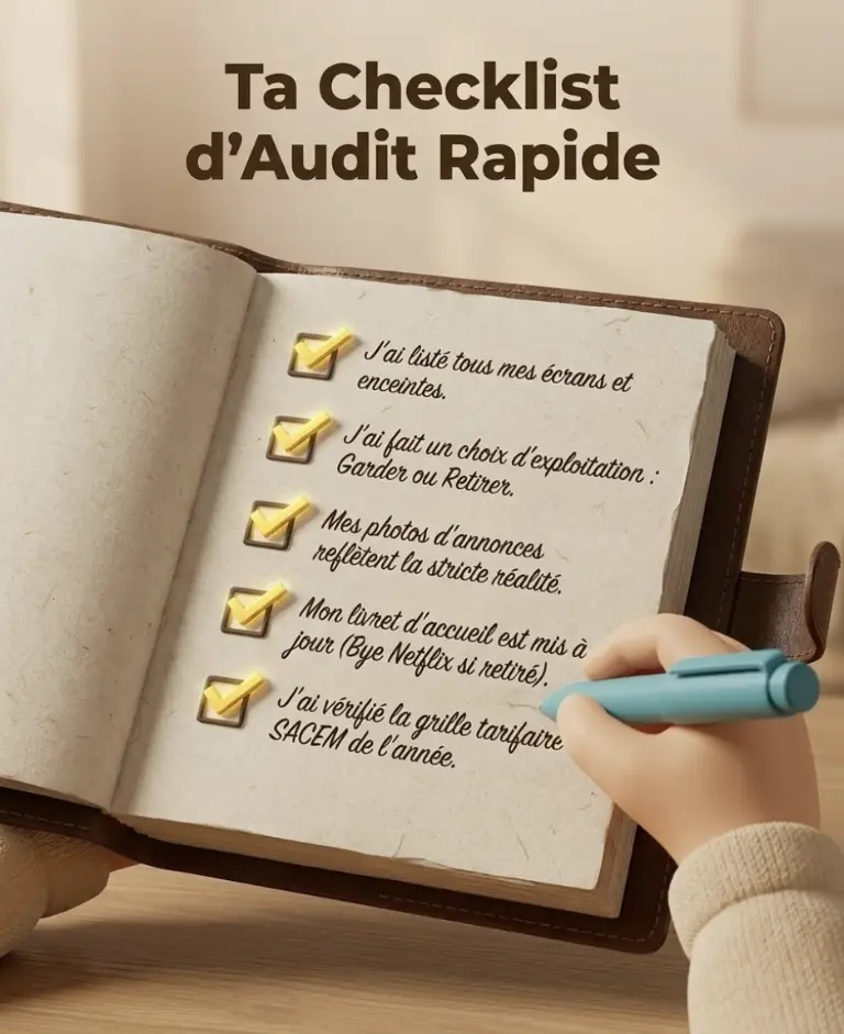 droits SACEM pour gîte et chambre d'hôtes 6 checklist sacem location saisonniere