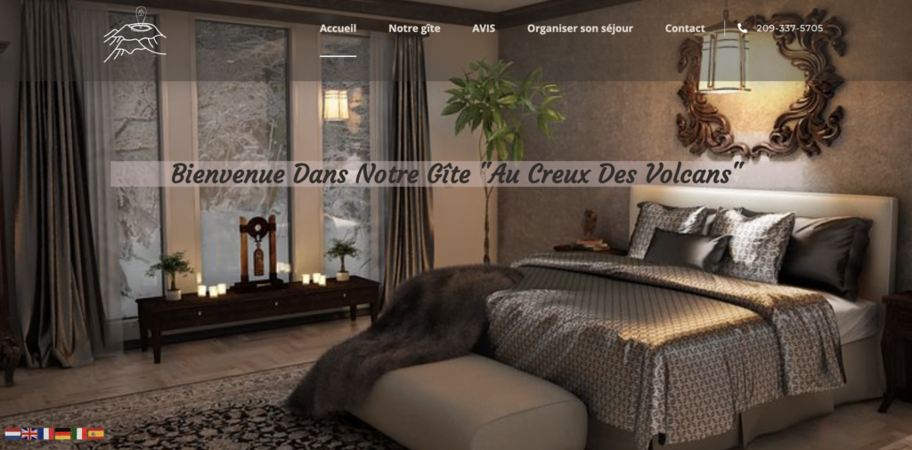 site internet pour chambres d'hôtes avec module de réservation.