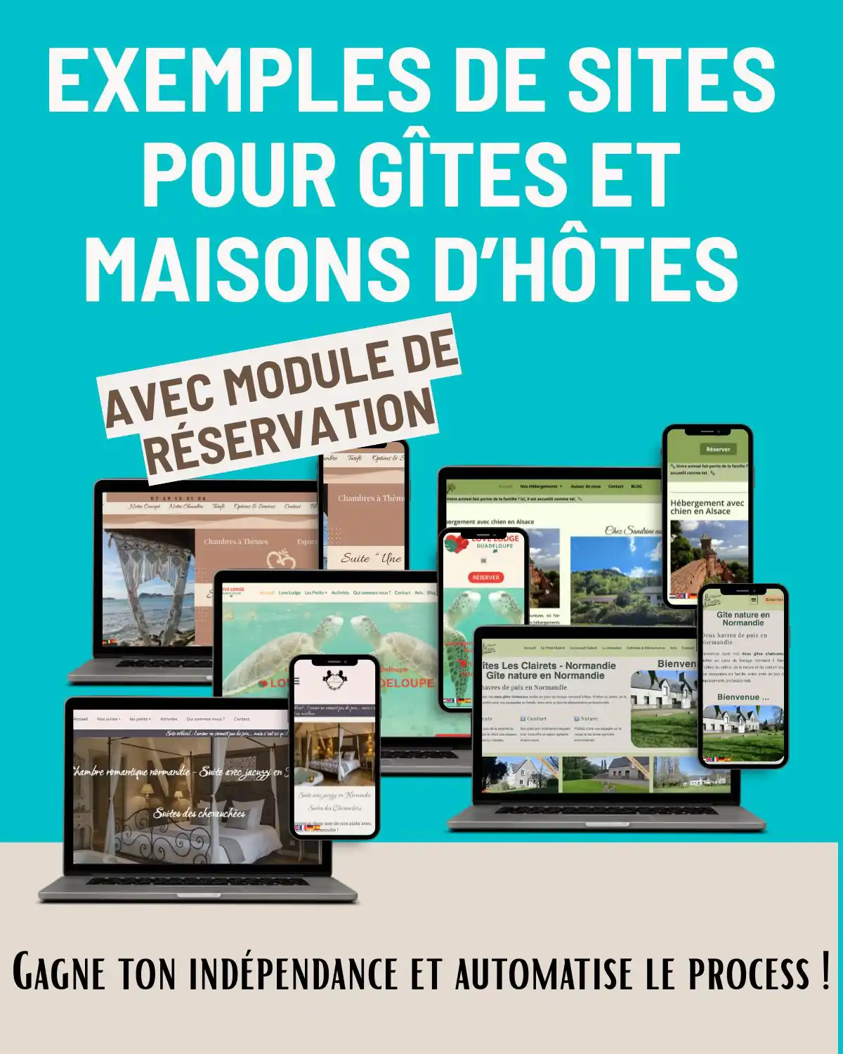 Lire la suite à propos de l’article Exemples de sites pour gîtes et chambres d’hôtes
