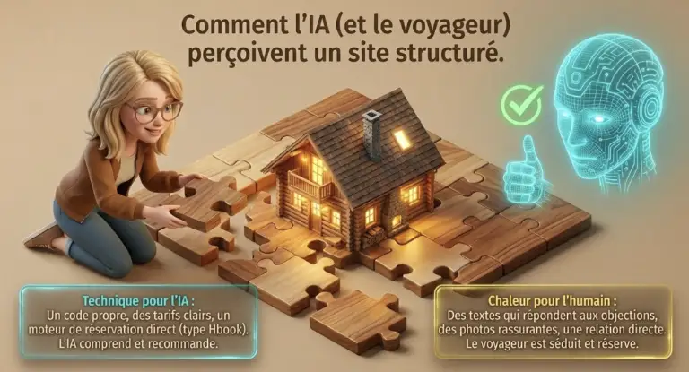 comment l'ia perçoit un site structuré