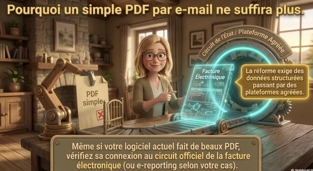 différence entre PDF simple et facture électronique structurée via plateforme agréée
