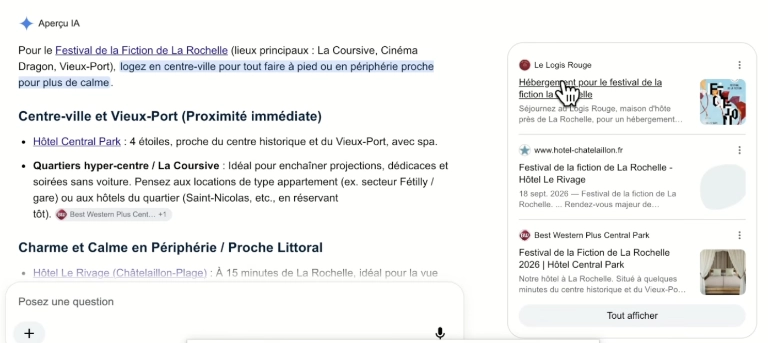 AI Overview Google : comment ton gîte ou ta maison d'hôtes peuvent y apparaître. 1 AI Overview Google gîte